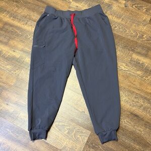 Figs HW Zamora Jogger Pants Womens 3XL Scrub Bottoms Gray Nurse Dr Medical
